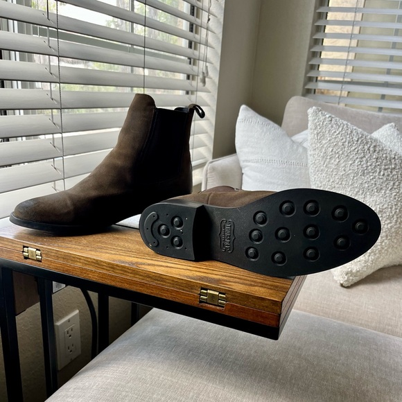 Thursday Boot Co. Duchess Chelsea Boot in Dark Brown Suede - Picture 8 of 10